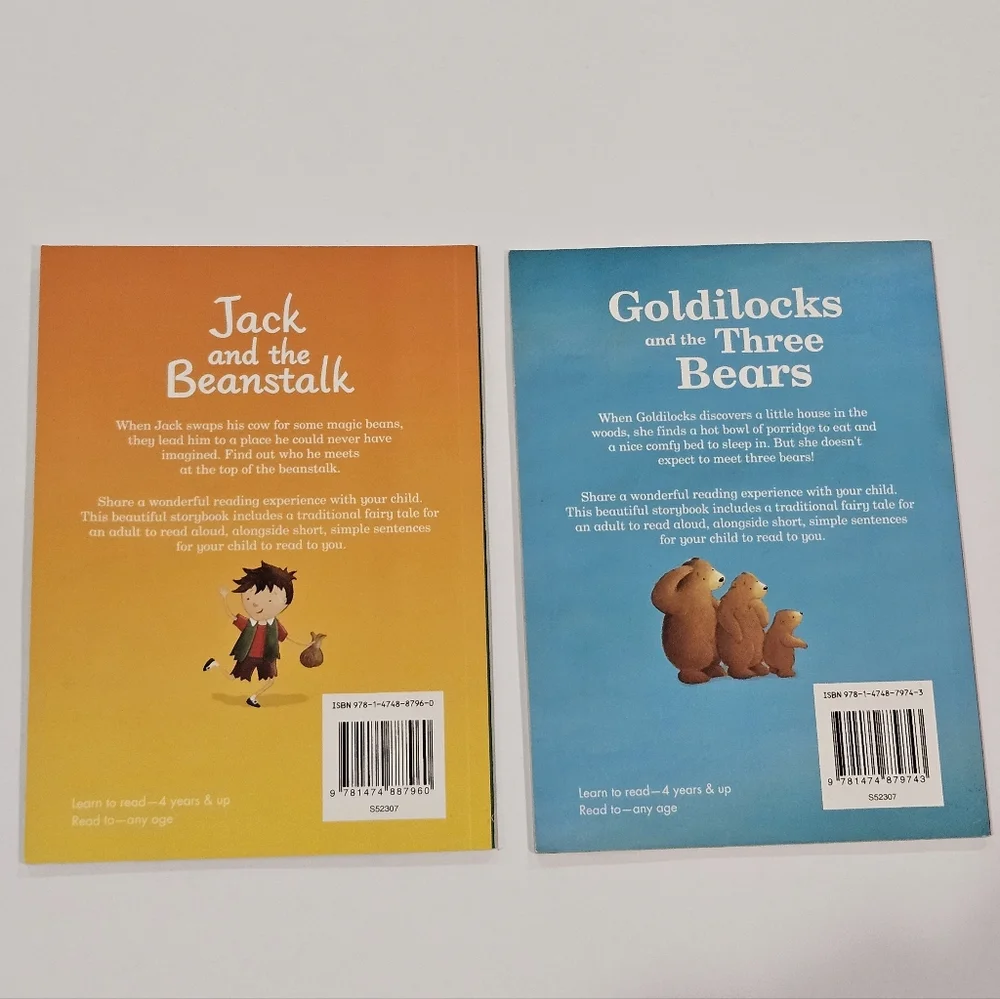 Goldilocks and Jack & The Beanstalk Early Readers, Excellent Used Condition EUC